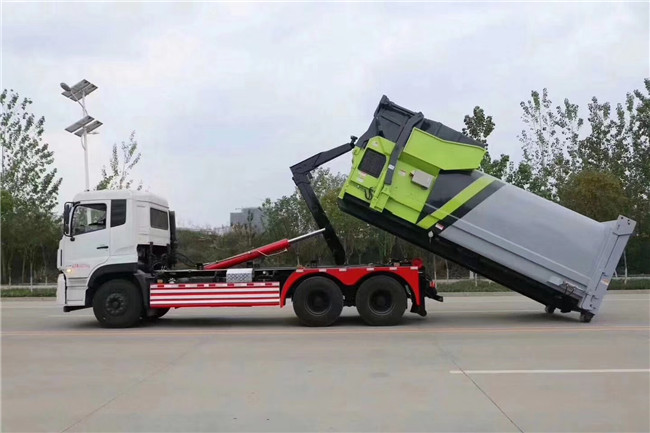 18方移動(dòng)壓縮垃圾站-配套拉臂車(chē)